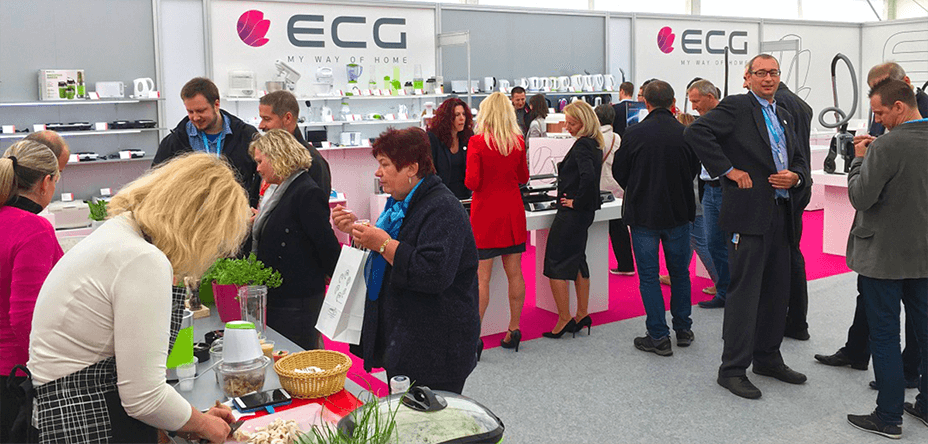 Ausstellung von ECG Produkten im Rahmen einer Hausmesse von K+B Progres