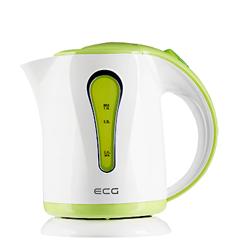 1 l ECG Green RK 1022 senza BPA in plastica indicatore del livello dellacqua illuminato 900-1100 W colore: Verde/Bianco in plastica di alta qualità capacità 1 l Bollitore elettrico 