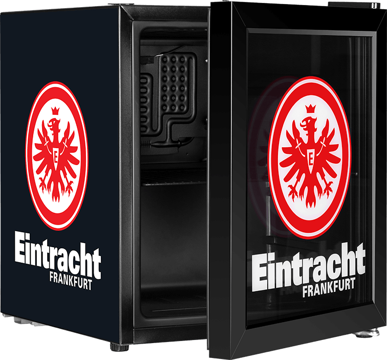 ECG ERM 10510 EFR Kühlschrank Eintracht Frankfurt 48L Pulverbeschichtung EEK:A+ 