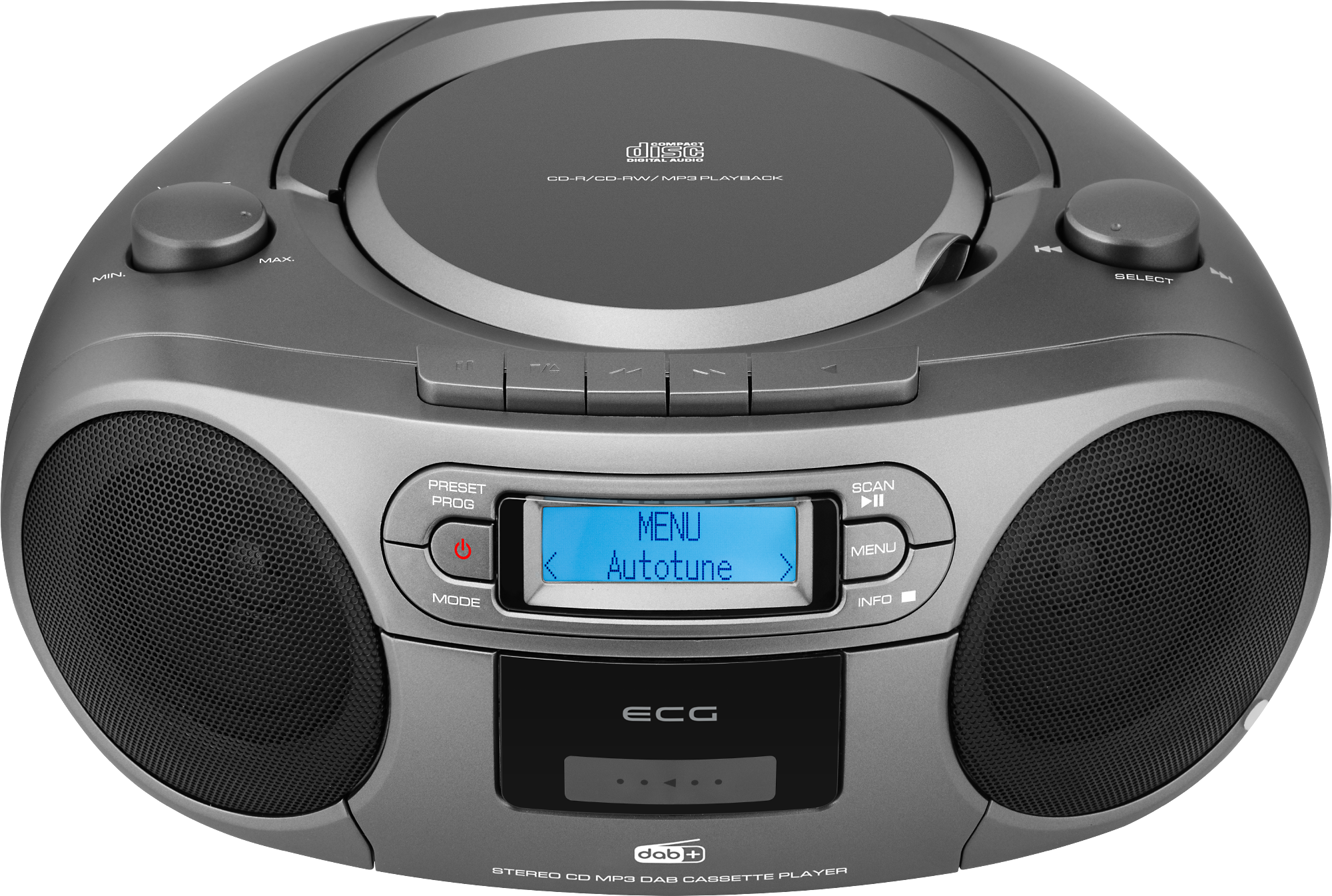 Portable CD/MP3/DAB & Cassette Player with USB and PLL FM radio