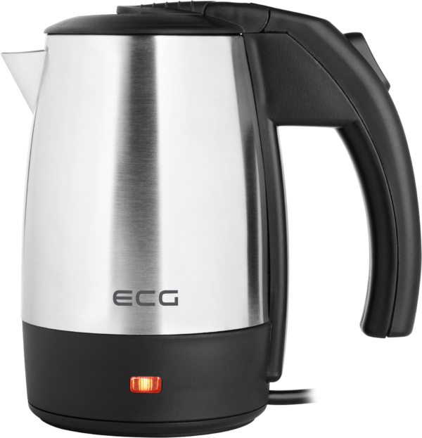 ECG RK 550 Bollitore Da Viaggio Con 2 Tazze | 0,5L, Acciaio Inox, Spegnimento Automatico, Per Camper E Ufficio
